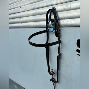 - Fancy Western leather headstall great training versatility